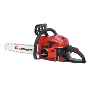 52cc 2-Stroke Gas Chainsaw - 2.2KW, Durable Nylon Body, Leather Handle, Dual Safety Switch, 18"/20" Bar Option