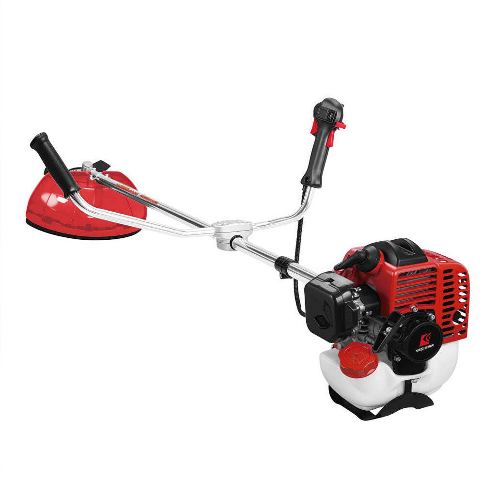 Easy-Start Lightweight Gas String Trimmer | KE-BC260A with Shoulder Strap, Dual Attachments for Versatile Yard Work