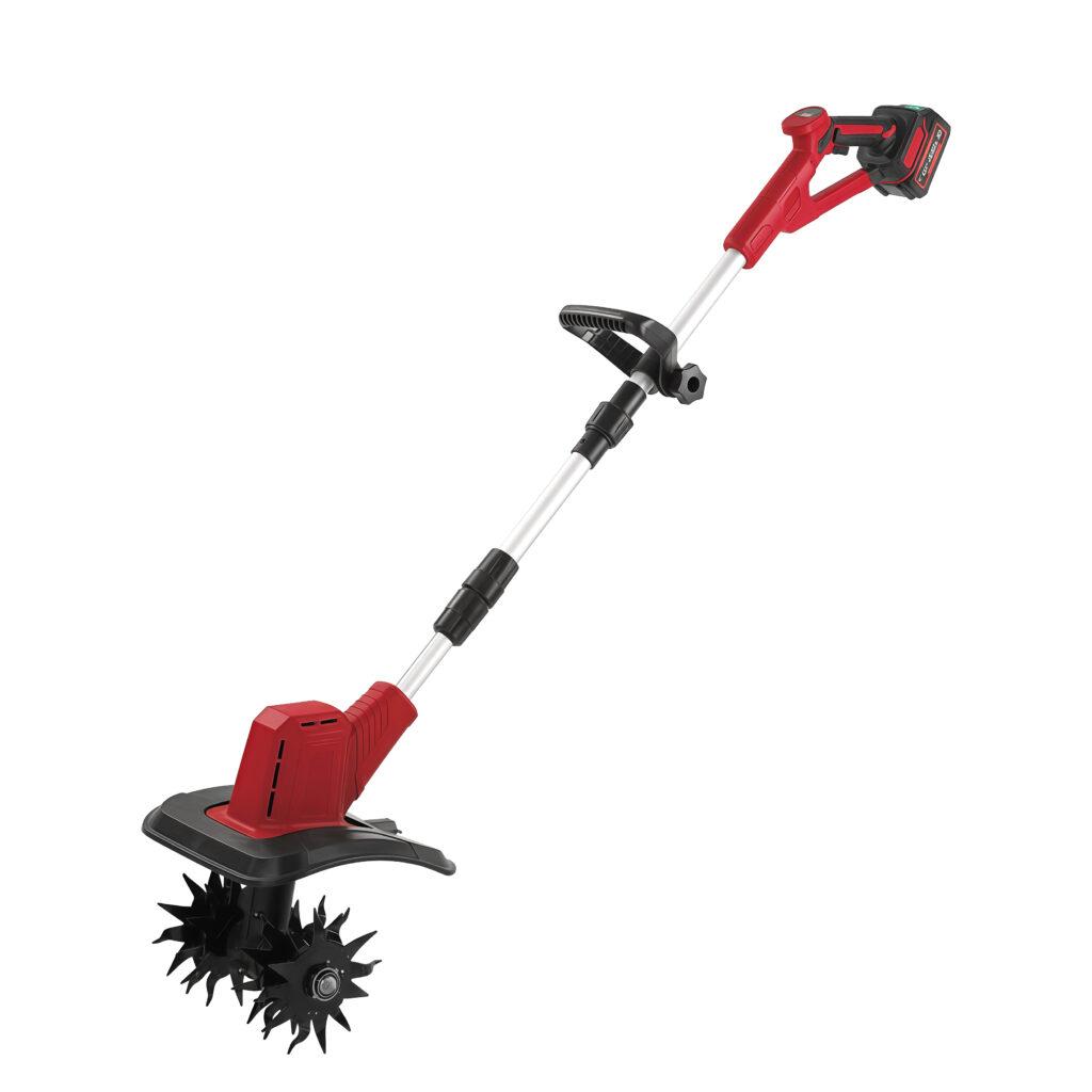 Cordless Rototiller: 900W Power for Wider Soil Cultivation