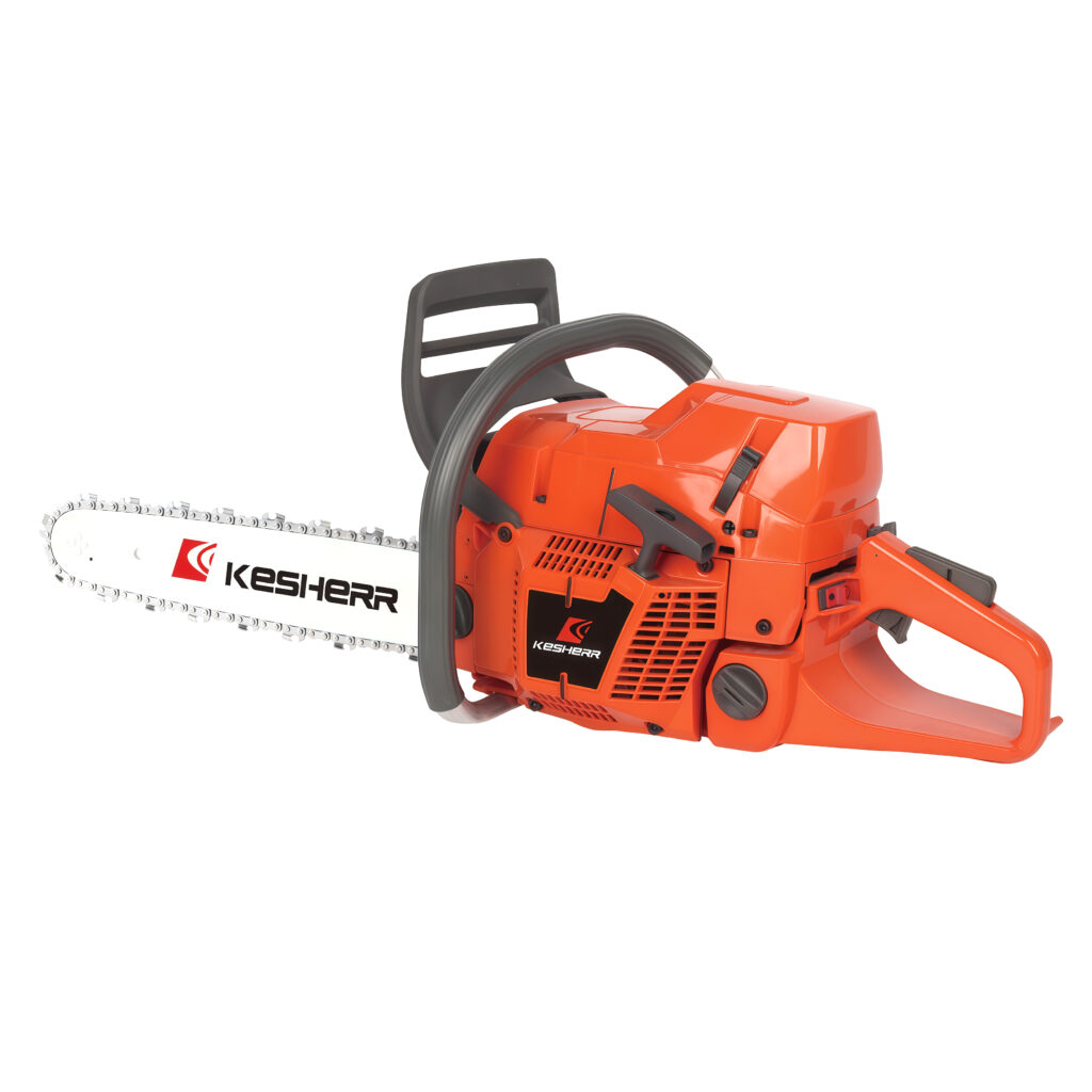 70.07cc Industrial Gas Chainsaw – 3.9kW Max Power, Large 770ml Fuel Tank, Dual-Activation Safety