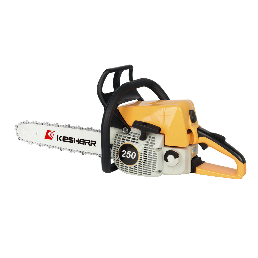 72cc 2-Stroke Gas Chainsaw – 3.6kW High Power, Leather-Wrapped Iron Handle, Automatic Chain Oiler, Integrated Safety