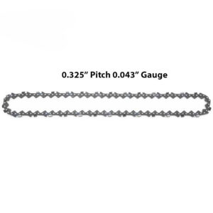 Chainsaw chain .043 "gauge 0.325" pitch 12 inch/14 inch/16 inch/18 inch, suitable for mini lithium battery pruner